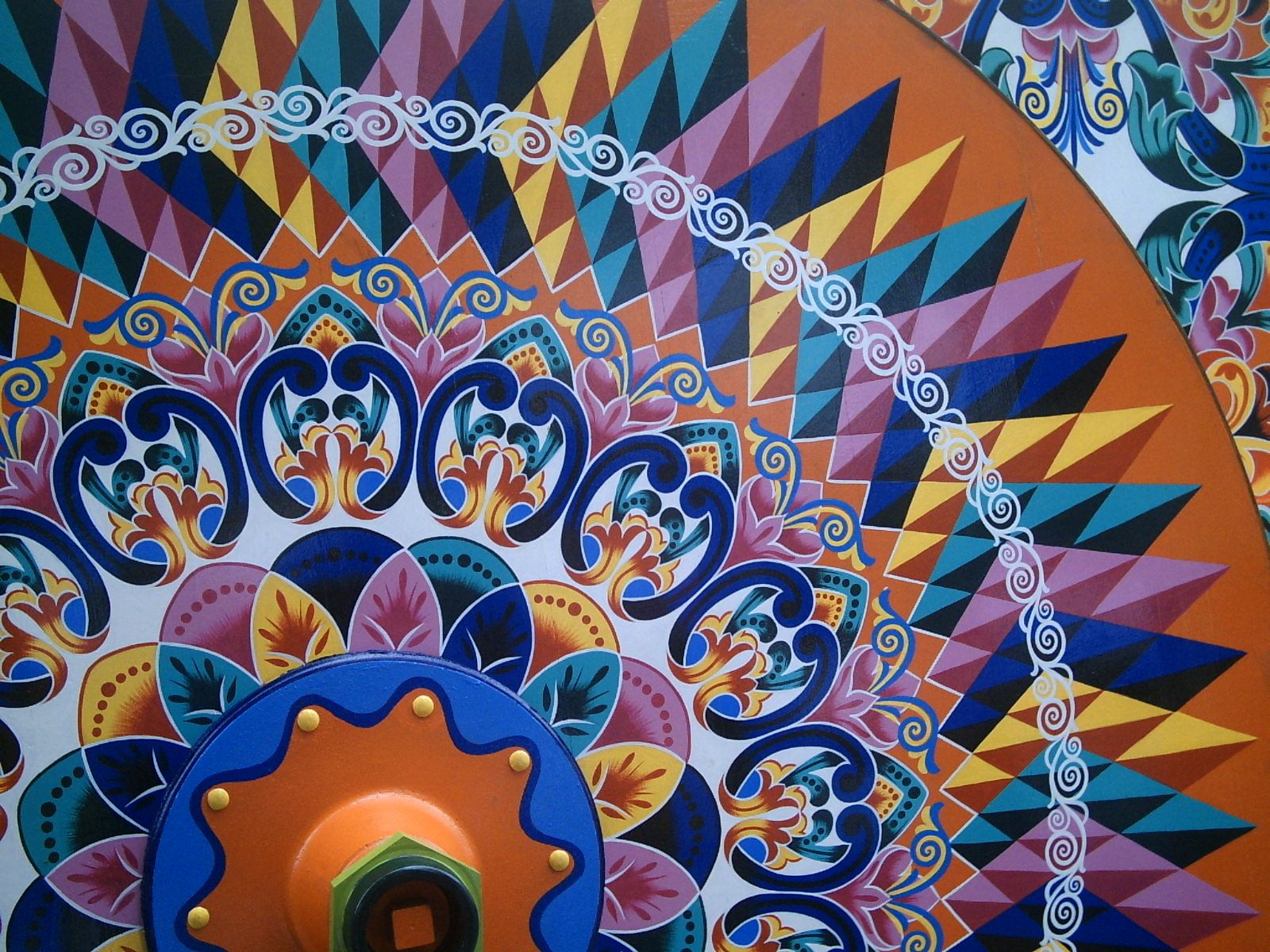 Costa Rican coffee cart wheel